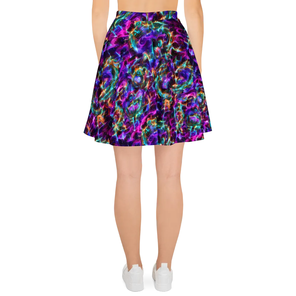 Magenta Mirage on Skater Skirt — Back