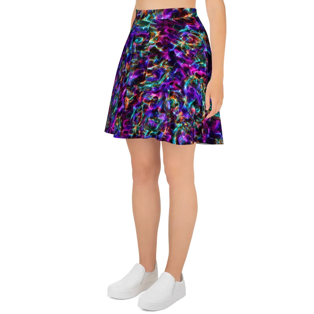Magenta Mirage on Skater Skirt — Left