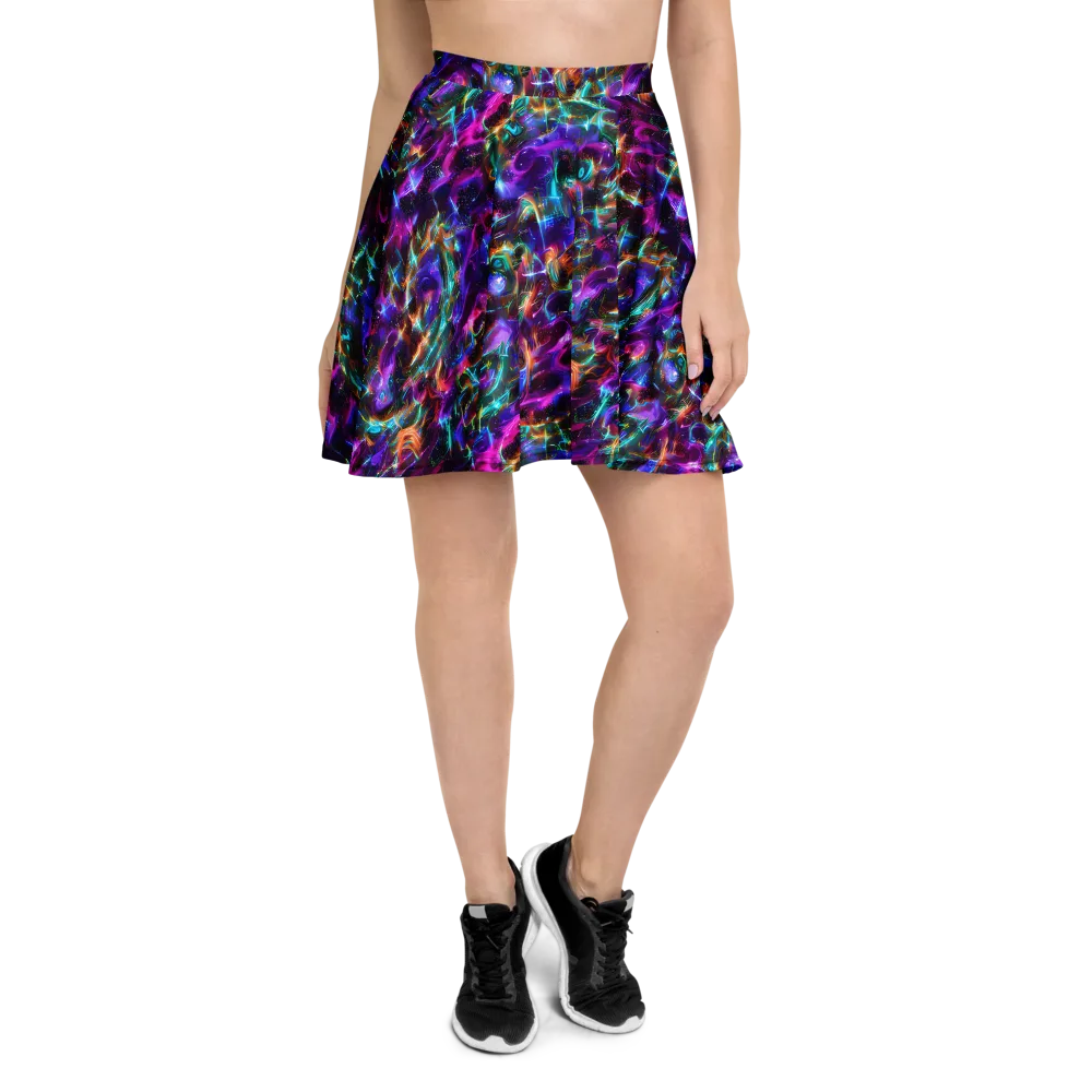 Magenta Mirage on Skater Skirt — Front