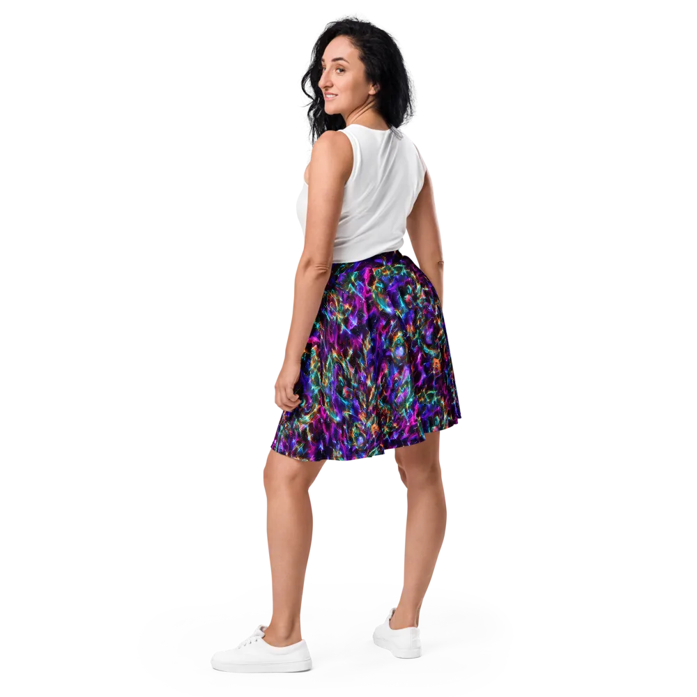 Magenta Mirage on Skater Skirt — Back