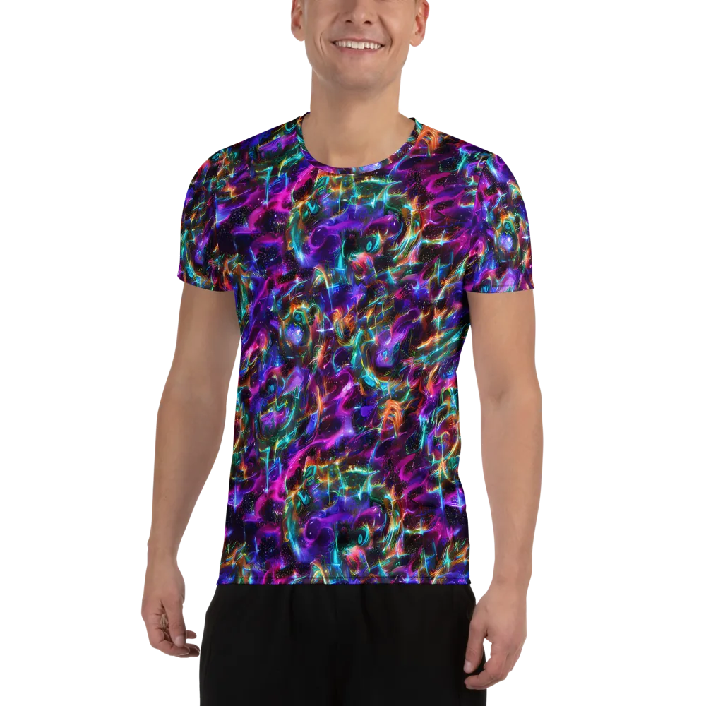 Magenta Mirage on Men's Athletic T-Shirt — Front