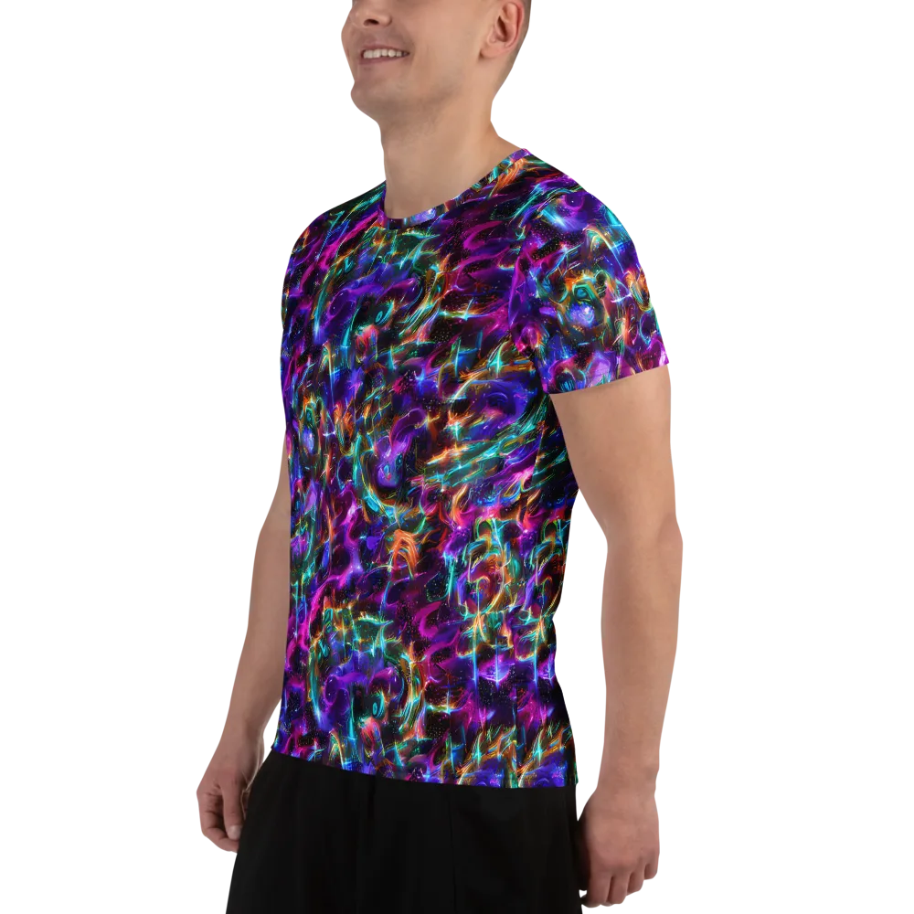 Magenta Mirage on Men's Athletic T-Shirt — Left