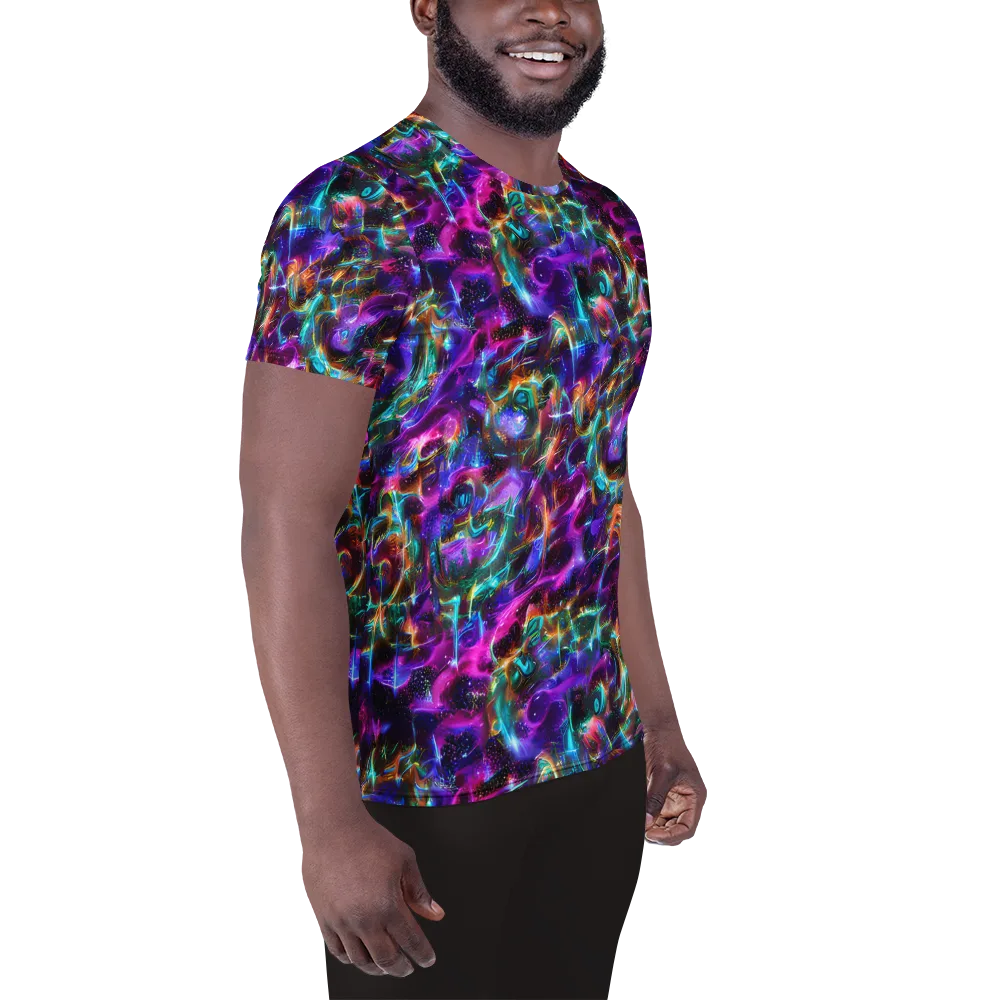 Magenta Mirage on Men's Athletic T-Shirt — Right
