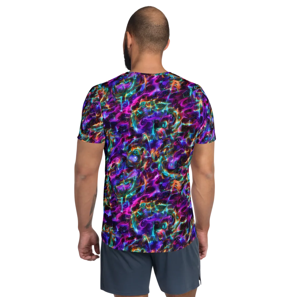 Magenta Mirage on Men's Athletic T-Shirt — Back
