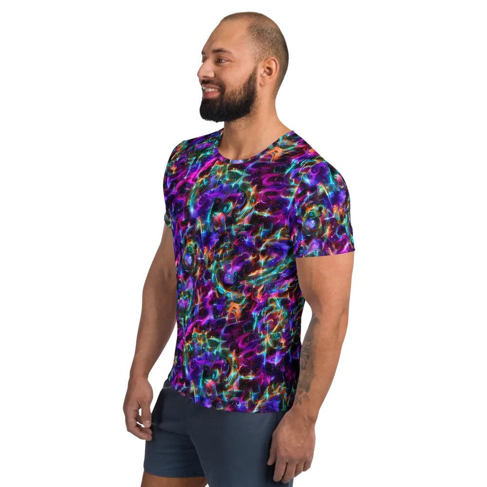 Magenta Mirage on Men's Athletic T-Shirt — Left
