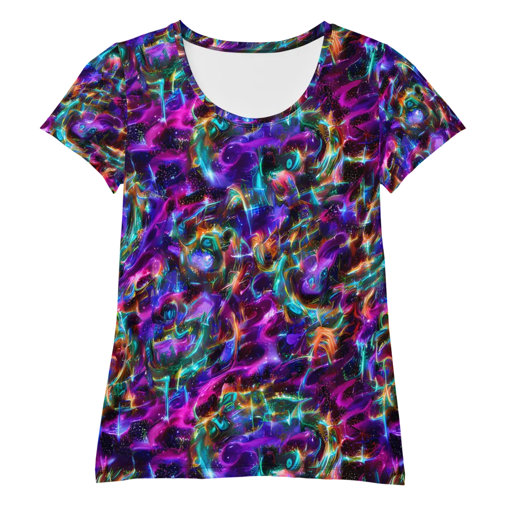 Magenta Mirage on Women's Athletic T-Shirt — Front