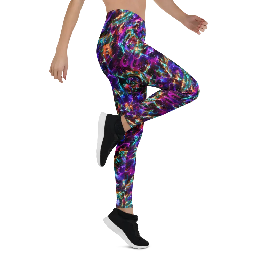 Magenta Mirage on Leggings — Right