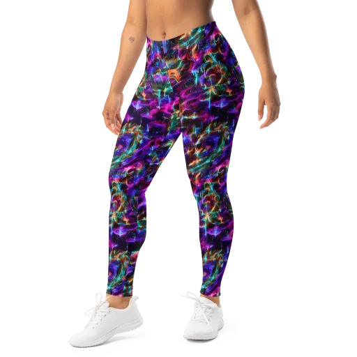 Magenta Mirage on a Leggings