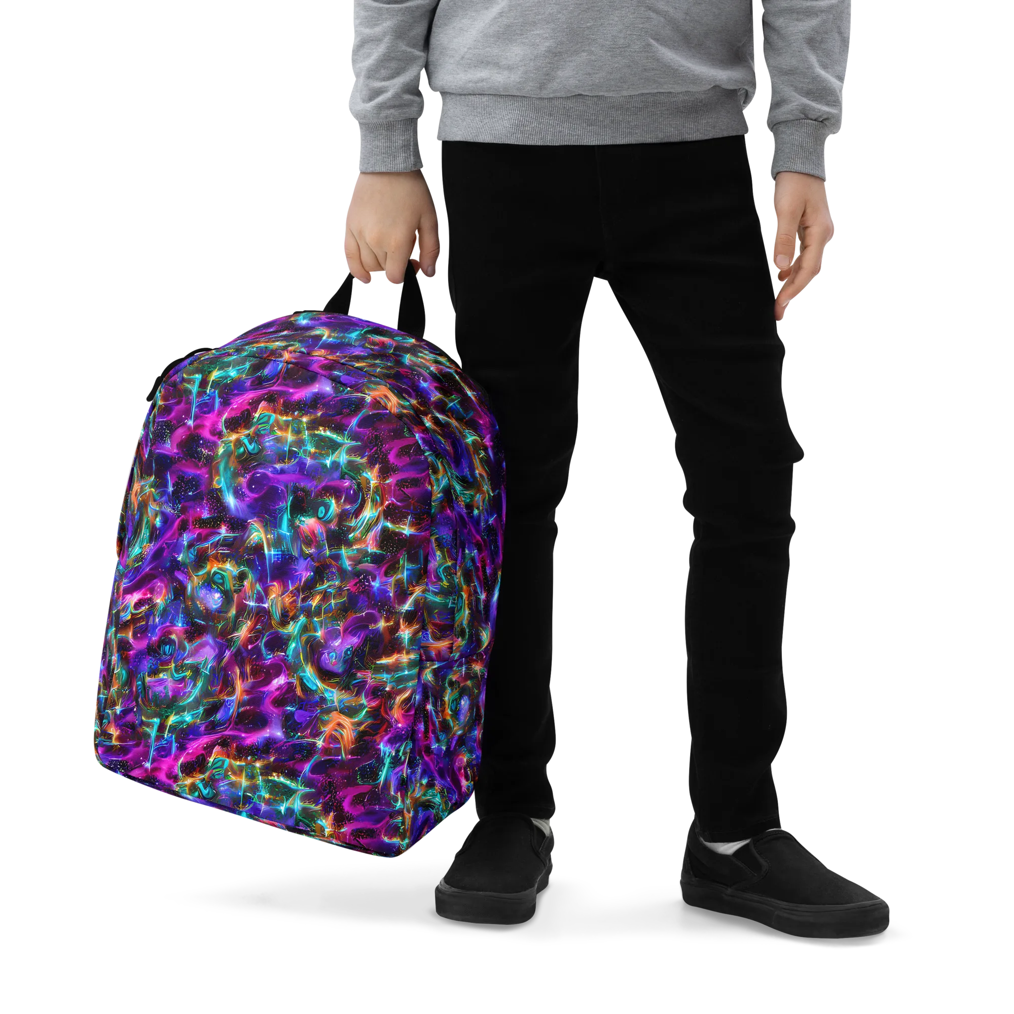 Magenta Mirage on Minimalist Backpack — Zoomed-in