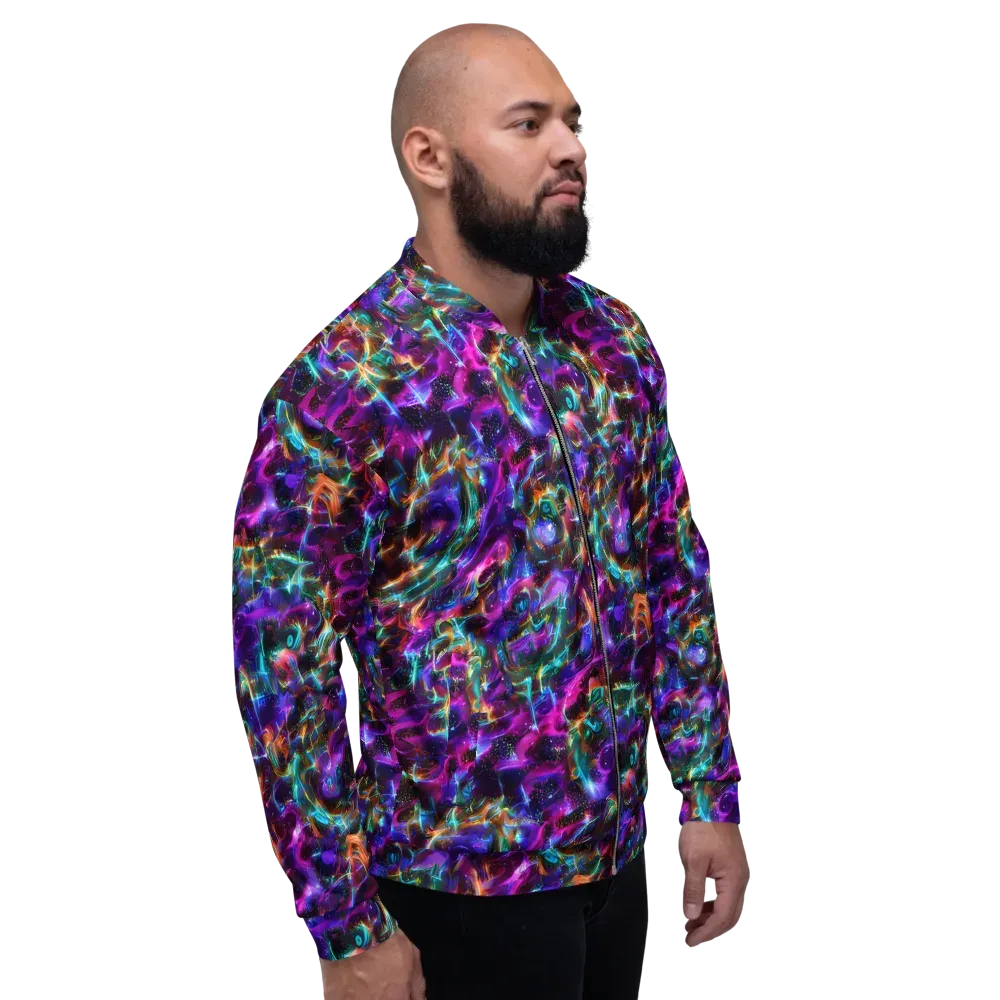 Magenta Mirage on Bomber Jacket — Right