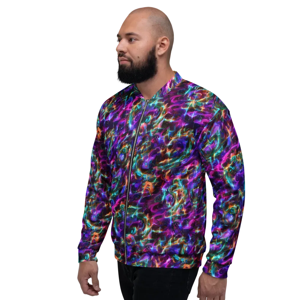 Magenta Mirage on Bomber Jacket — Left