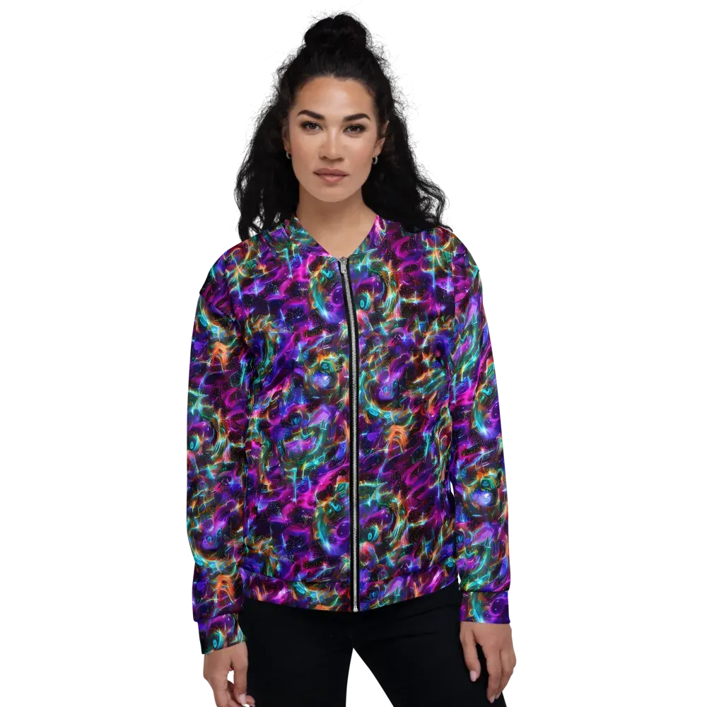 Magenta Mirage on Bomber Jacket — Front