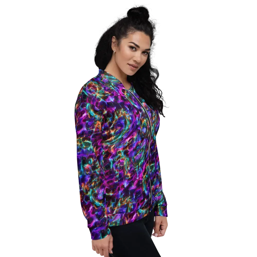 Magenta Mirage on Bomber Jacket — Right