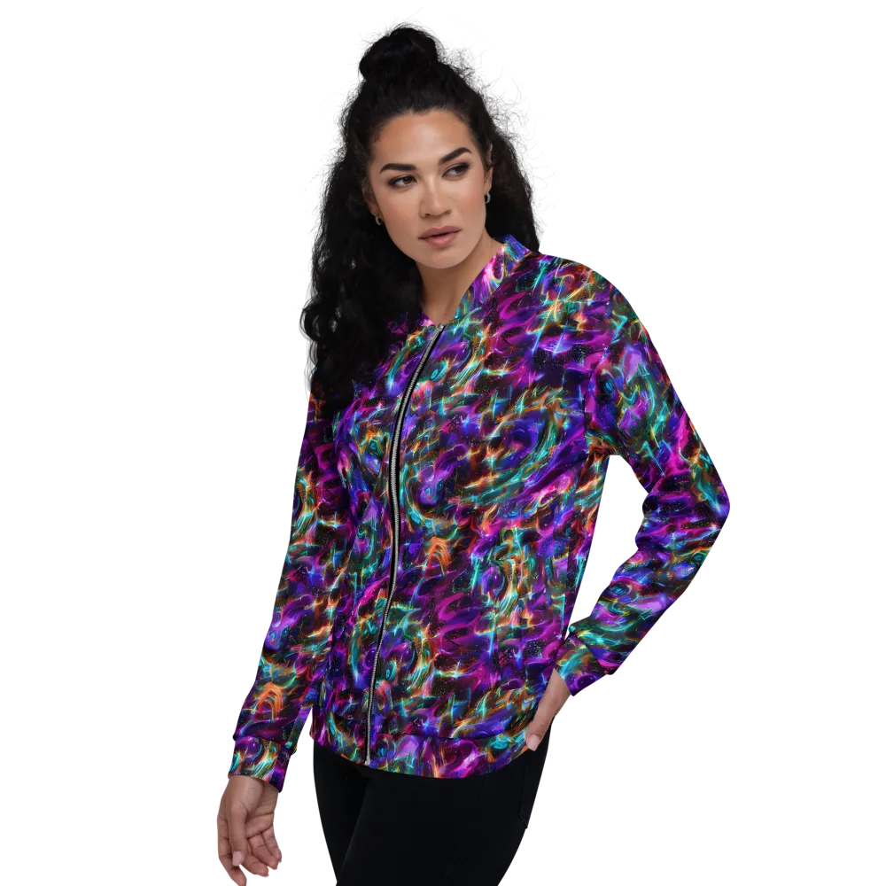 Magenta Mirage on Bomber Jacket — Left