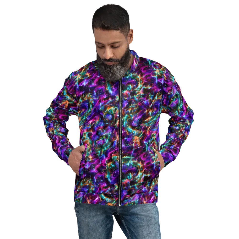 Magenta Mirage on Bomber Jacket — Front