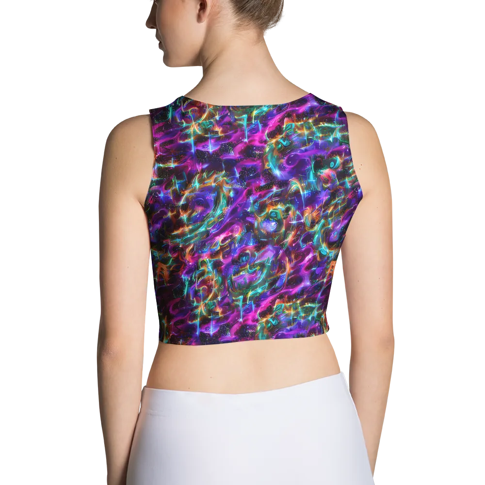 Magenta Mirage on Crop Top — Back
