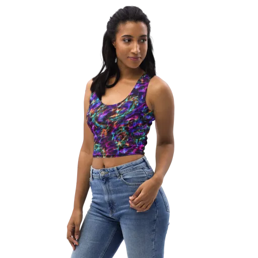 Magenta Mirage on a Crop Top