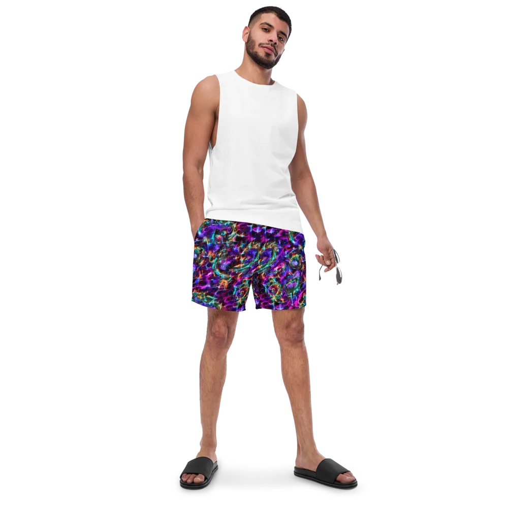 Magenta Mirage on Swim Trunks — Front