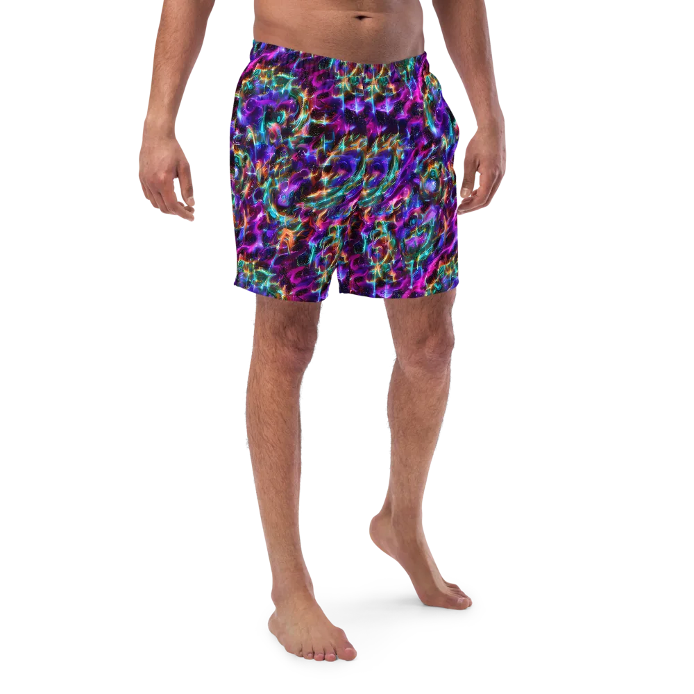 Magenta Mirage on Swim Trunks — Front