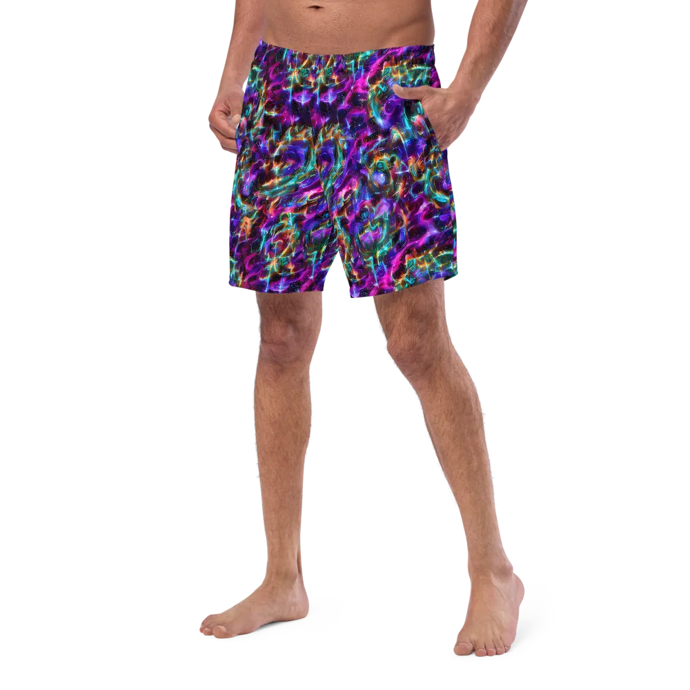 Magenta Mirage on Swim Trunks — Left Front