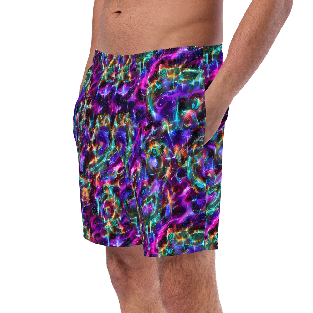 Magenta Mirage on Swim Trunks — Left Front