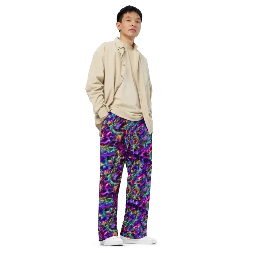 Magenta Mirage on a Wide-Leg Pants
