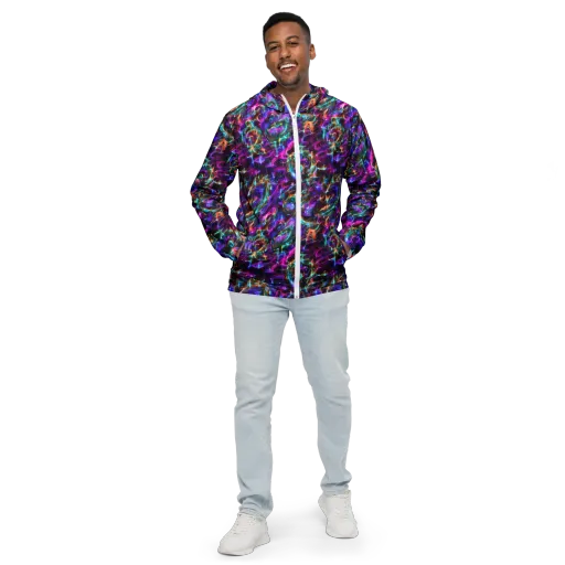Magenta Mirage on a Men's Windbreaker