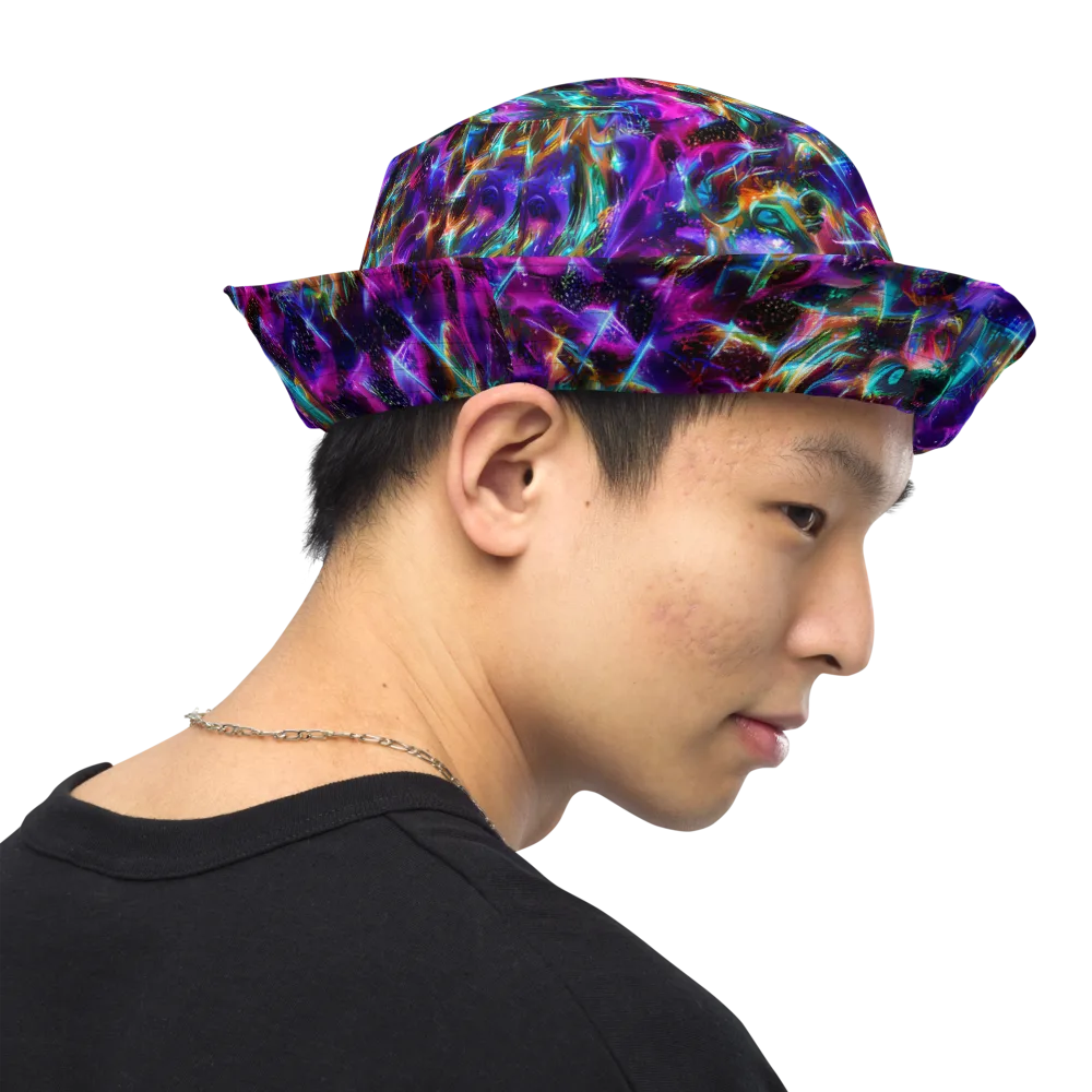 Magenta Mirage on Reversible Bucket Hat — Right Outside