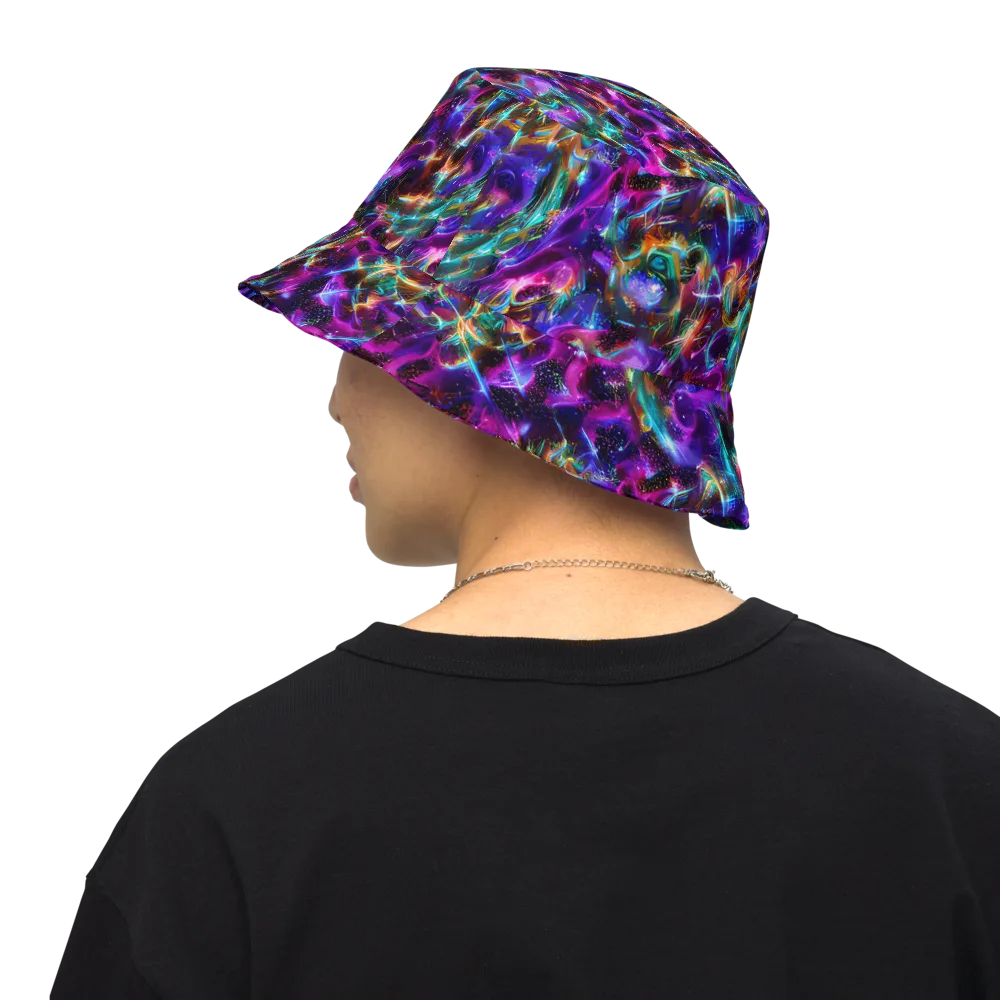 Magenta Mirage on Reversible Bucket Hat — Back Inside
