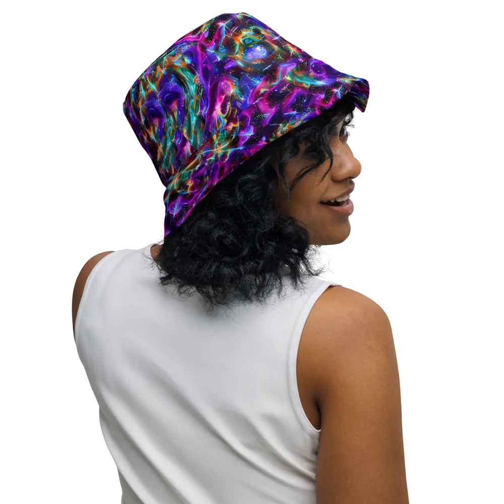 Magenta Mirage on Reversible Bucket Hat — Right Outside