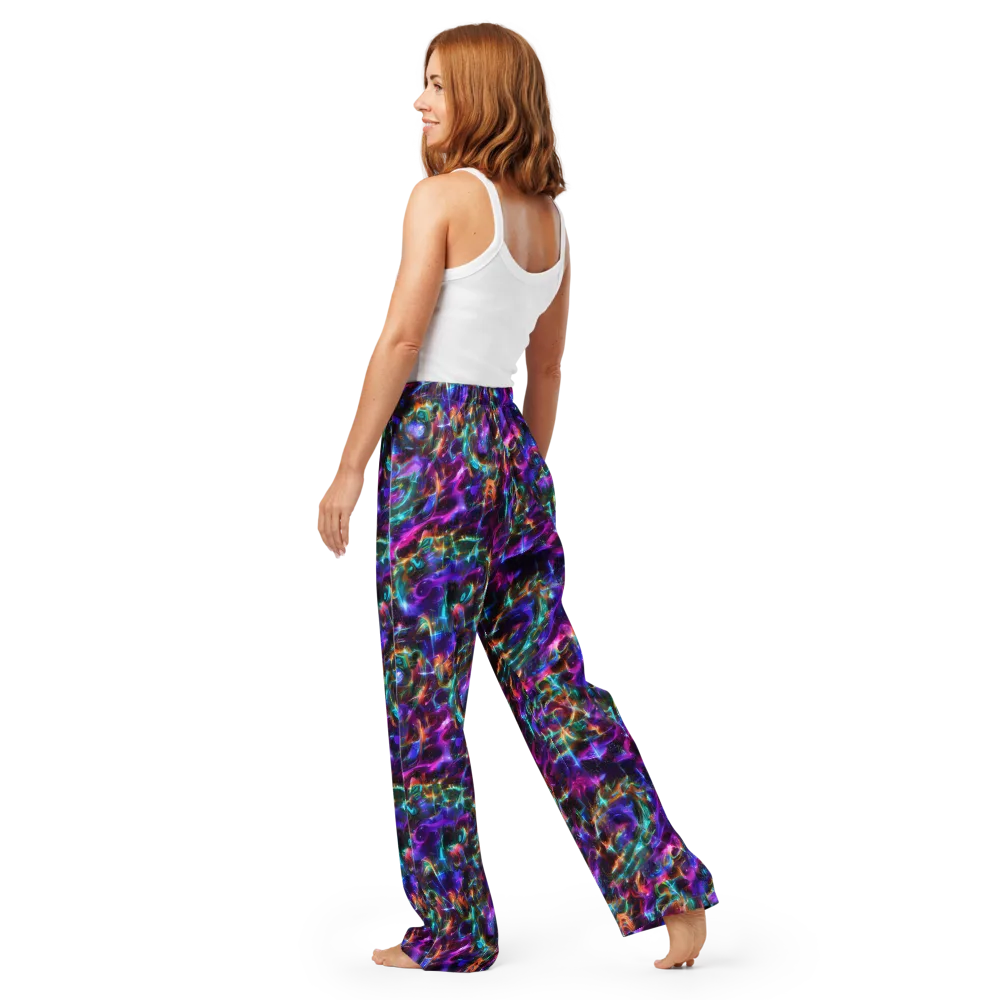 Magenta Mirage on Women's Pajama Pants — Back