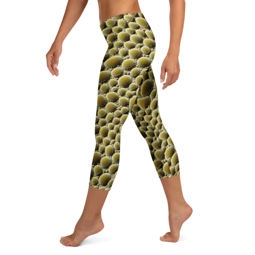 Golden Burrow on a Capri Leggings