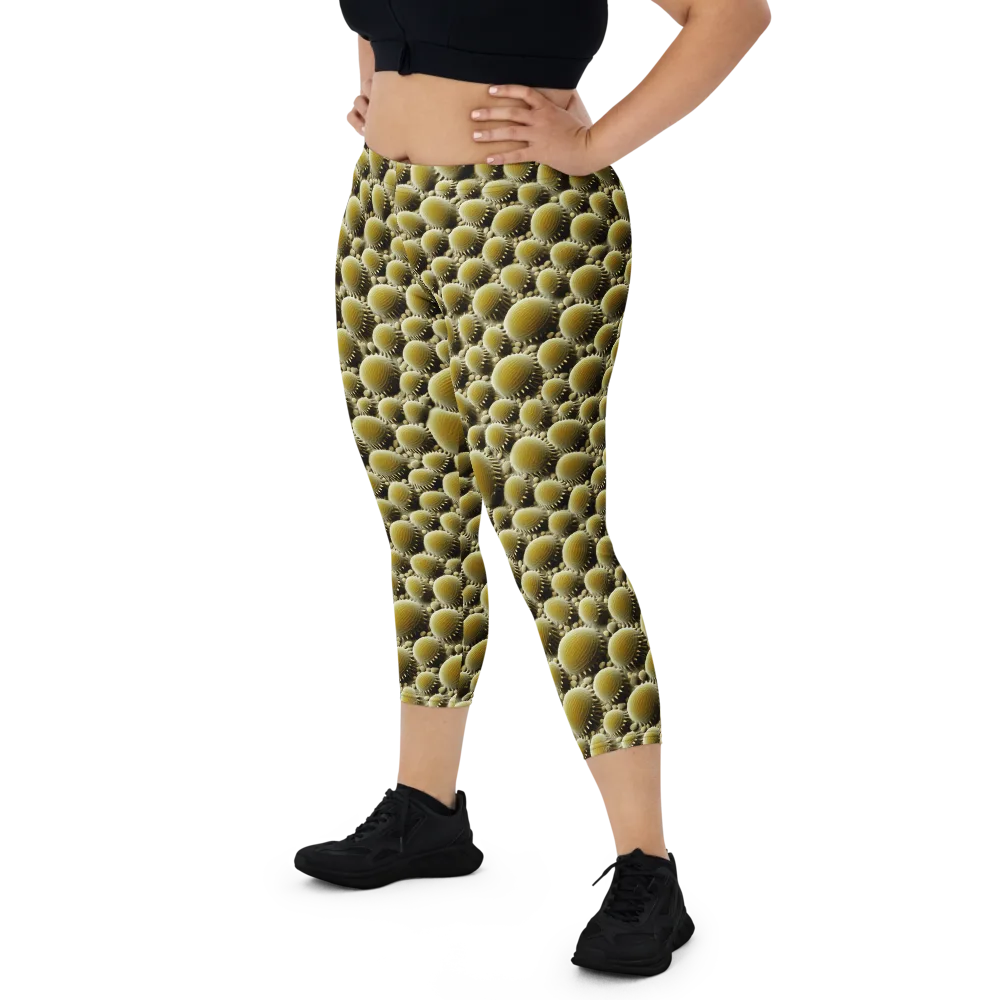 Golden Burrow on Capri Leggings — Front