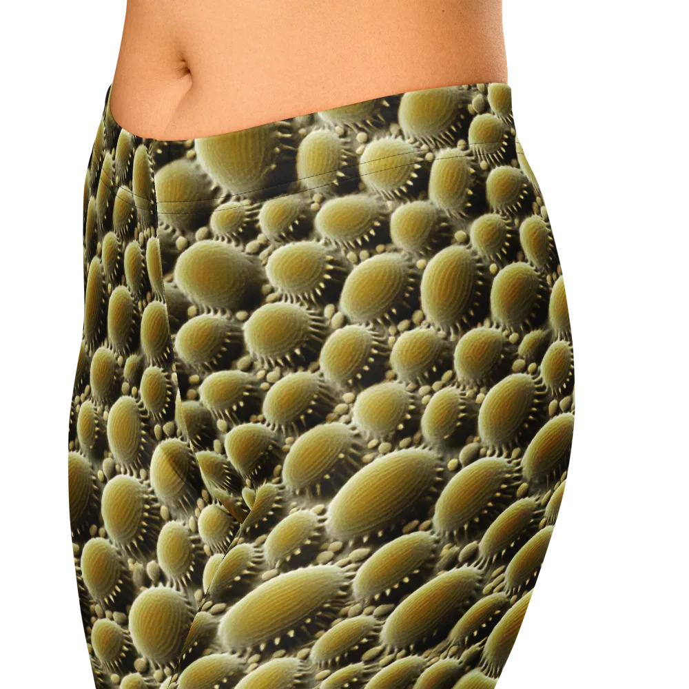 Golden Burrow on Capri Leggings — Zoomed-in