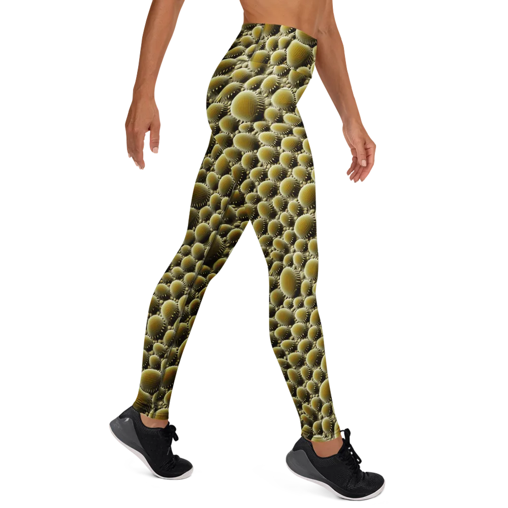 Golden Burrow on Yoga Leggings — Right