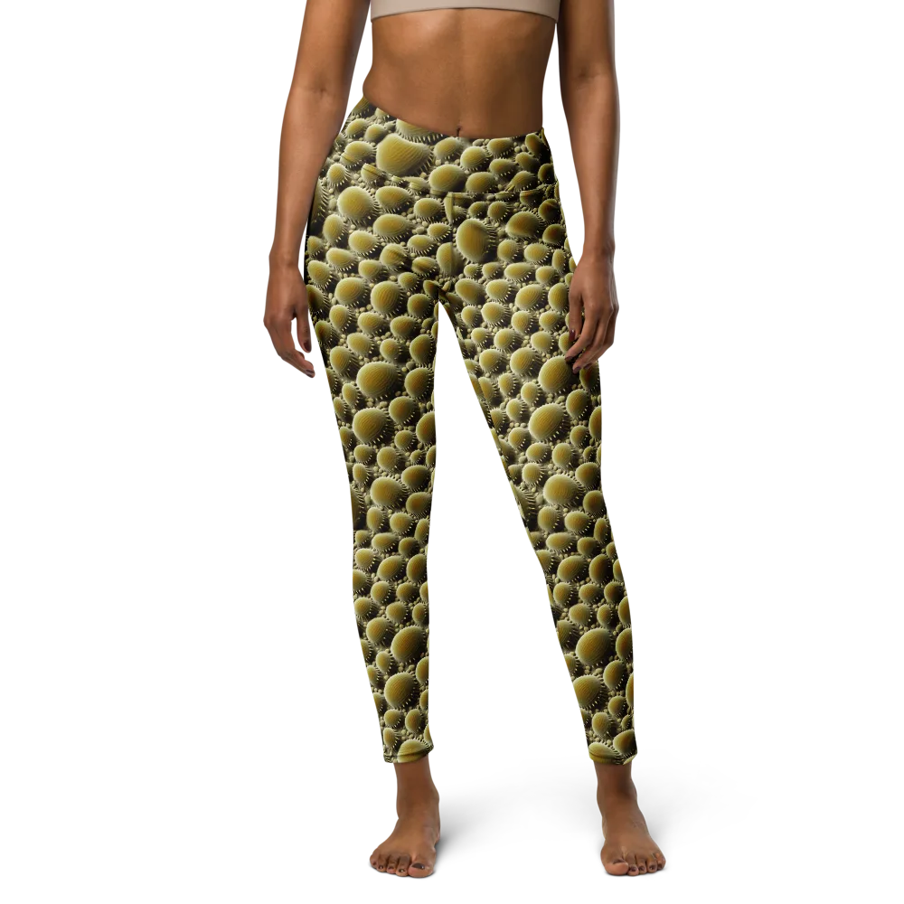 Golden Burrow on Yoga Leggings — Front