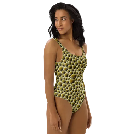 Golden Burrow on a One-Piece Swimsuit