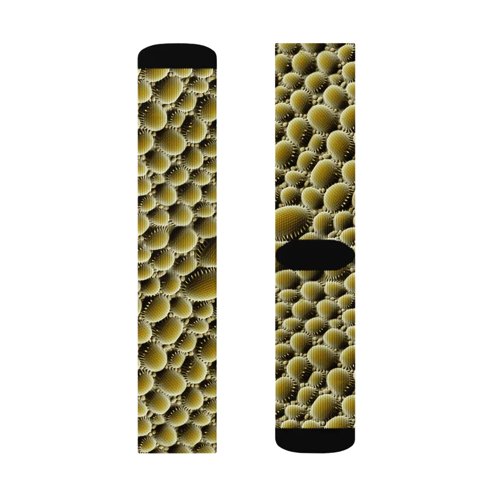 Golden Burrow on Socks — Right Sock