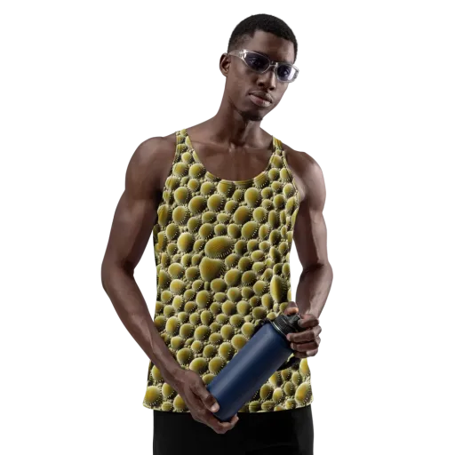 Golden Burrow on a Men's Tank Top