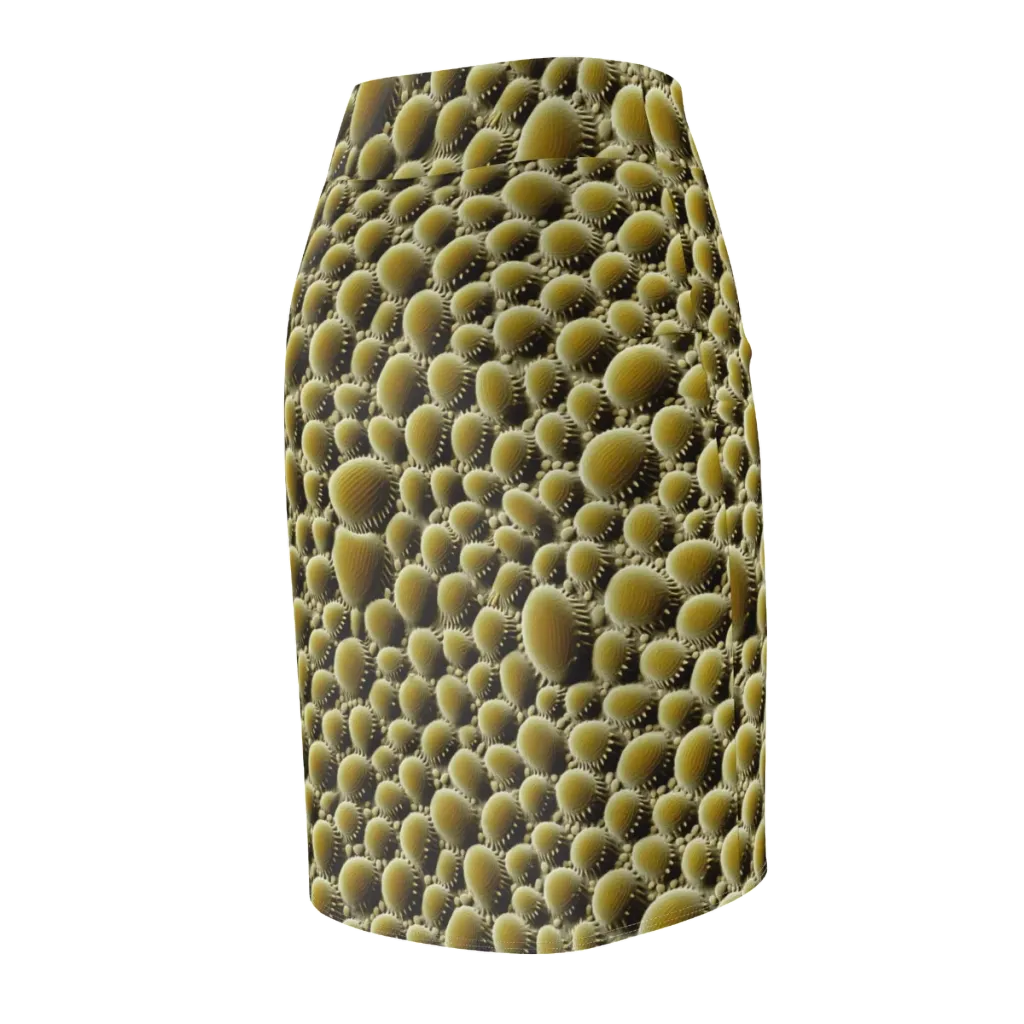 Golden Burrow on Pencil Skirt — Back Side