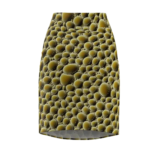 Golden Burrow on a Pencil Skirt