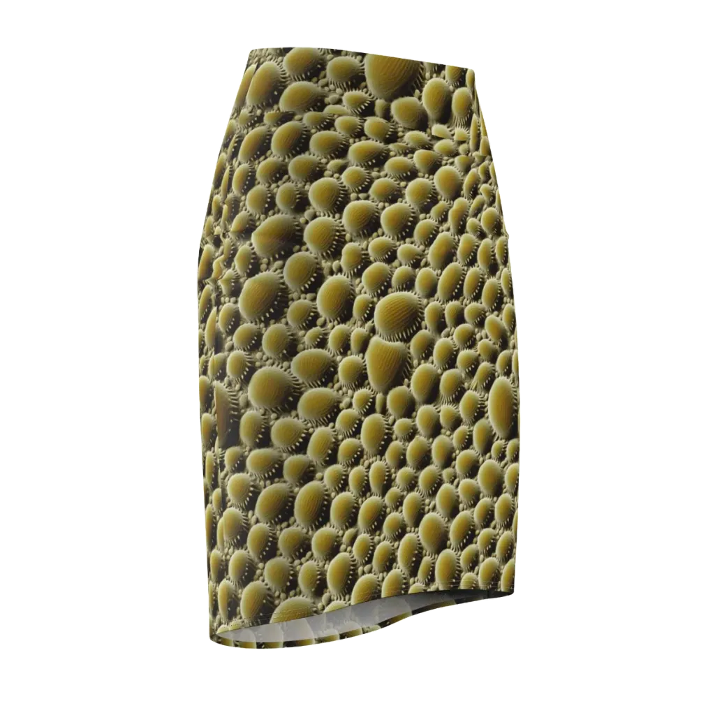 Golden Burrow on Pencil Skirt — Front Side