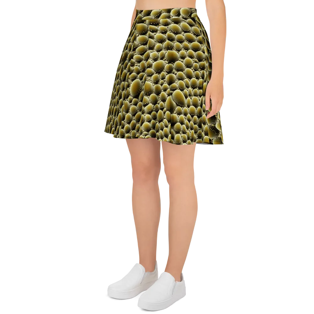 Golden Burrow on Skater Skirt — Left