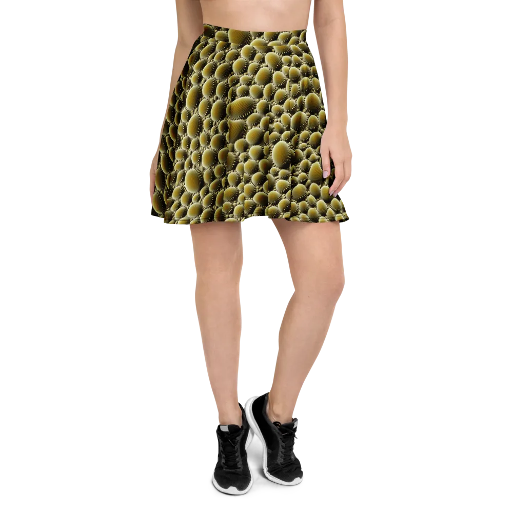 Golden Burrow on Skater Skirt — Front