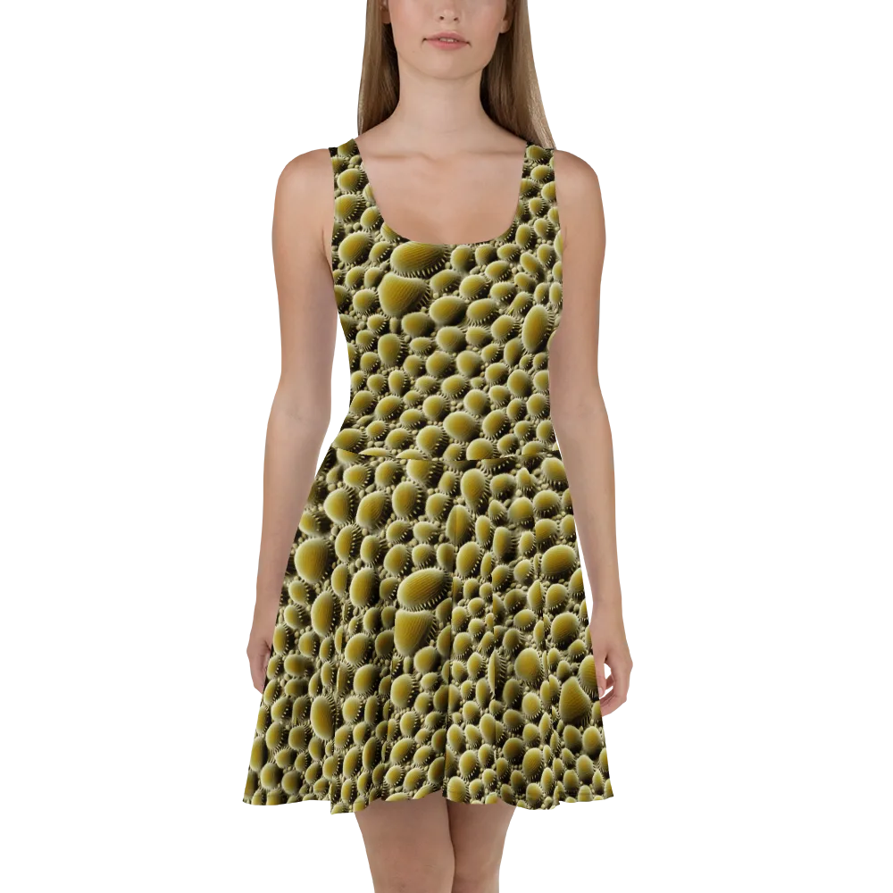 Golden Burrow on Skater Dress — Front