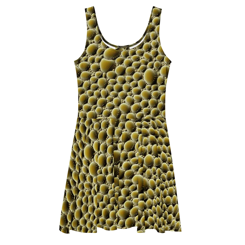 Golden Burrow on Skater Dress — Front