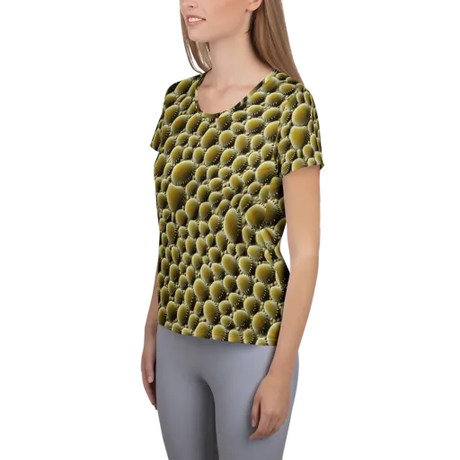 Golden Burrow on a Women's Athletic T-Shirt