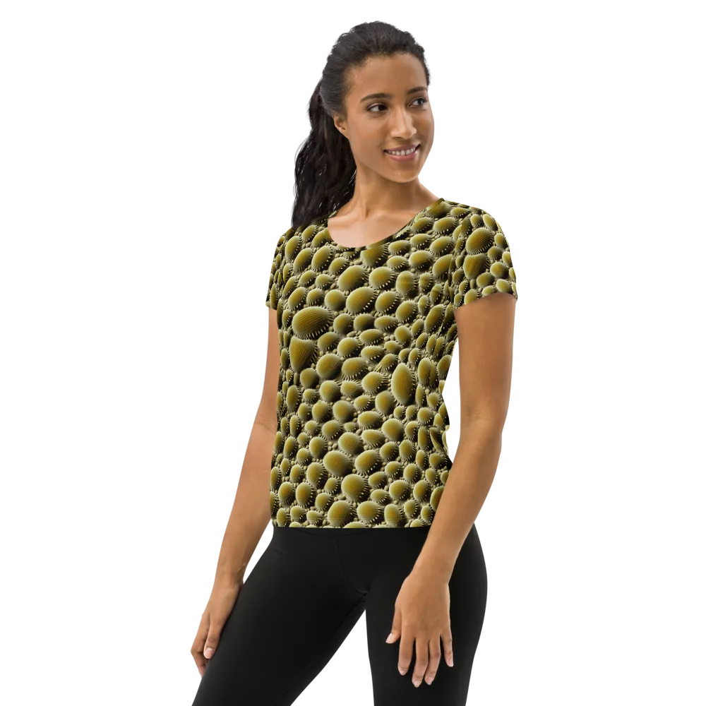 Golden Burrow on Women's Athletic T-Shirt — Left