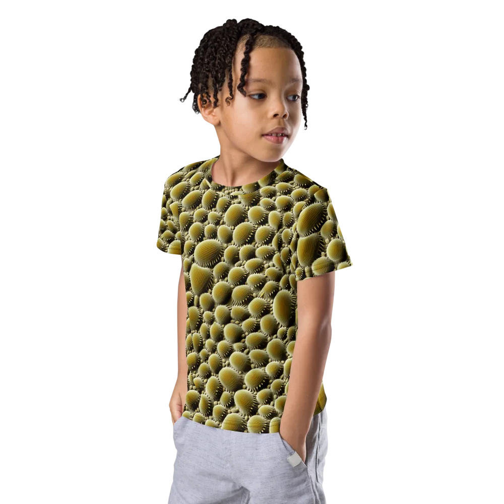 Golden Burrow on Kids Crew Neck T-Shirt — Left Front