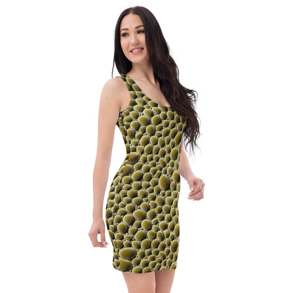 Golden Burrow on Bodycon Dress — Right Front
